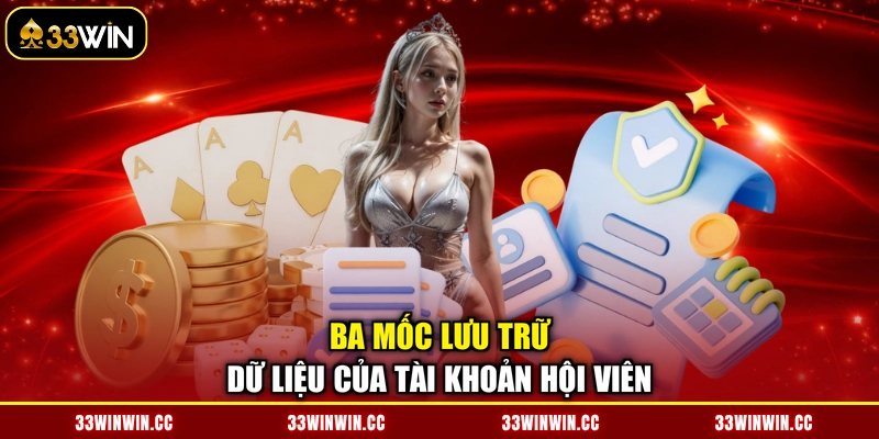 Ba mốc lưu trữ dữ liệu của tài khoản hội viên